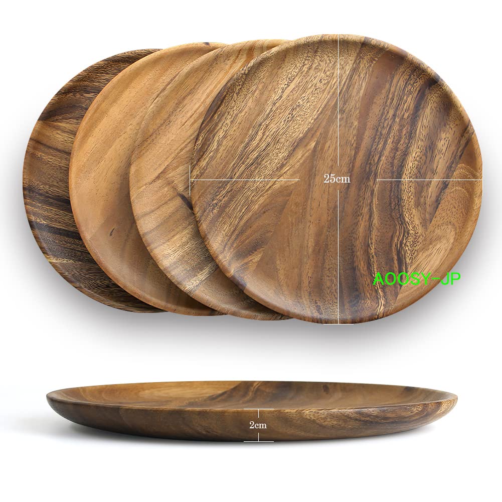 Amazon.co.jp: AOOSY プレート4枚 ディナープレート ウッドプレート Amazon.co.jp: AOOSY プレート4枚 ディナープレート ウッドプレート